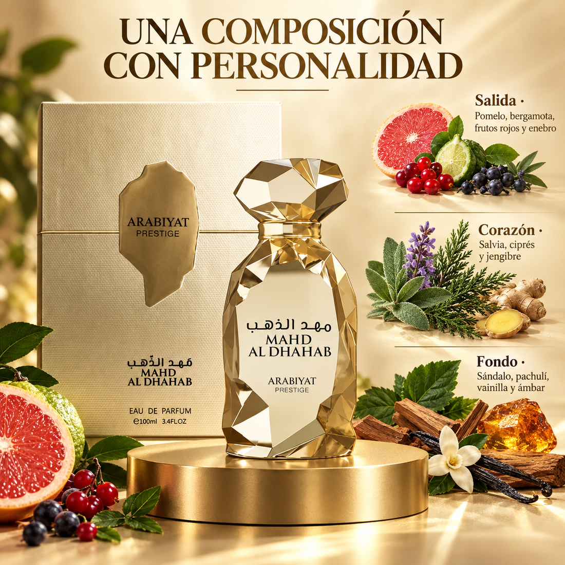 Arabiyat Prestige – Perfume Unisex Amaderado Mahd Al Dhahab 100 ml