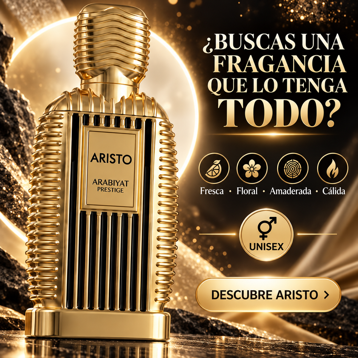 Arabiyat Prestige – Perfume Unisex Cítrico Floral Amaderado Aristo 100 ml