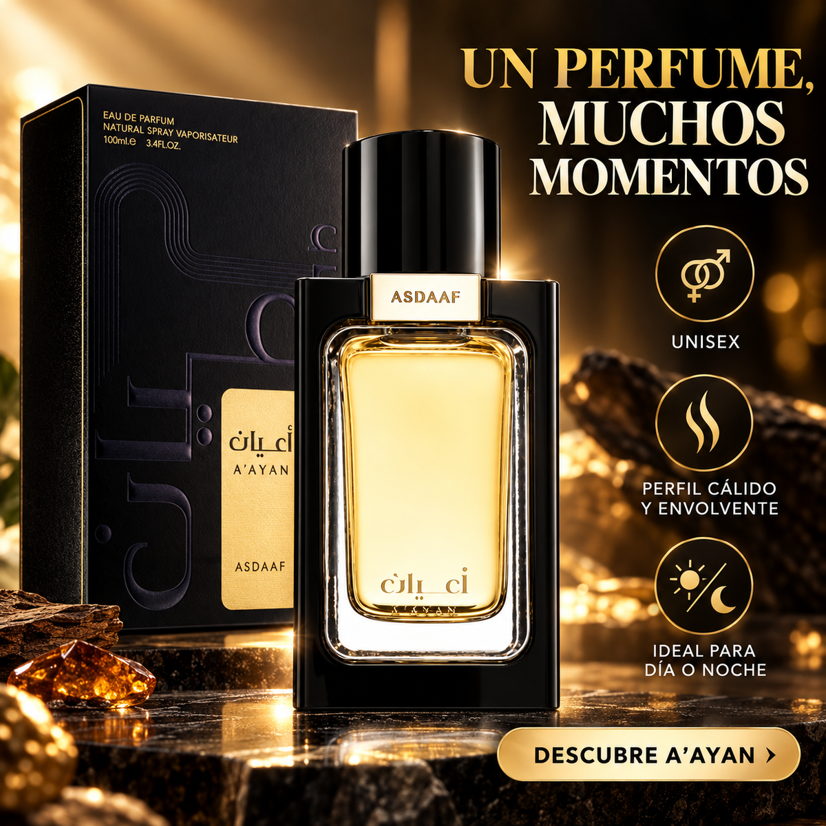 Lattafa ASDAAF – Perfume Unisex A'ayan Eau de Parfum 100ml