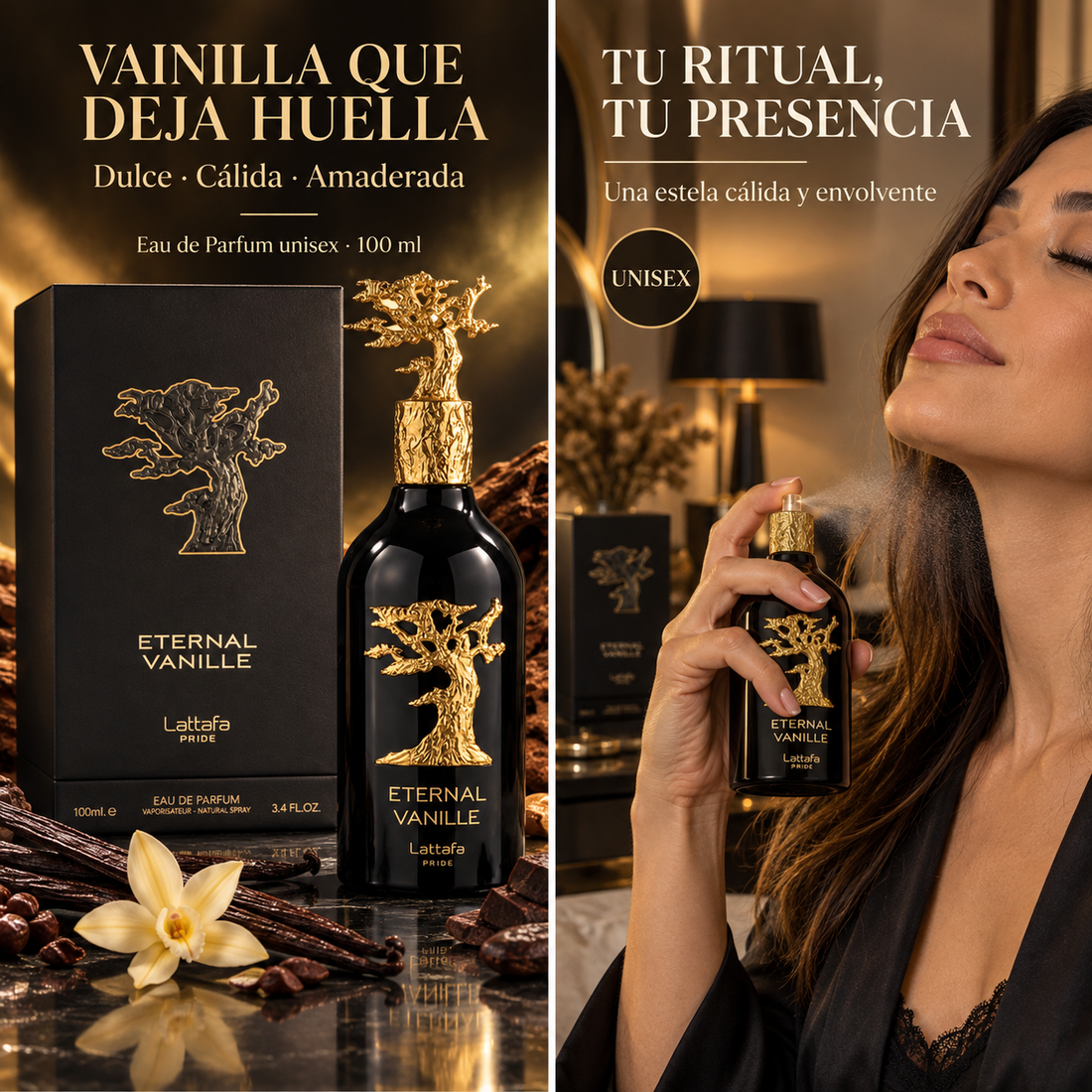 Lattafa – Perfume Unisex de Vainilla Eternal Vanille 100 ml