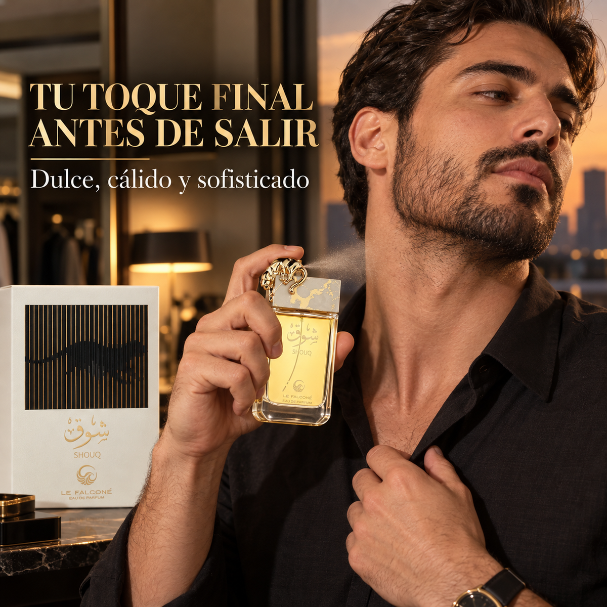 Le Falcone – Perfume para Hombre Shouq de Aroma Dulce y Cálido 100 ml