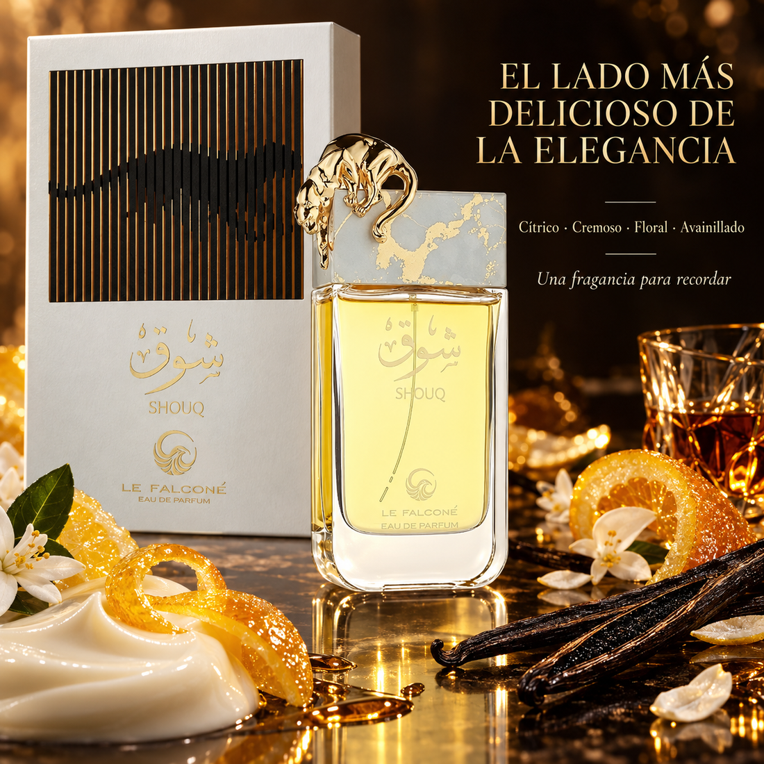 Le Falcone – Perfume para Hombre Shouq de Aroma Dulce y Cálido 100 ml