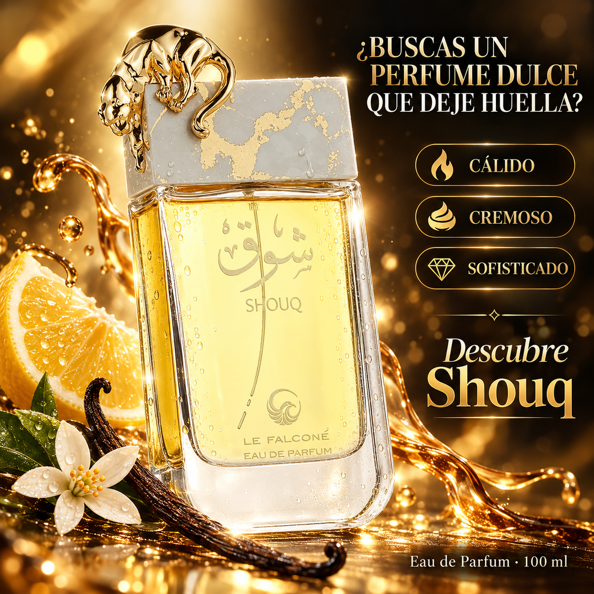Le Falcone – Perfume para Hombre Shouq de Aroma Dulce y Cálido 100 ml