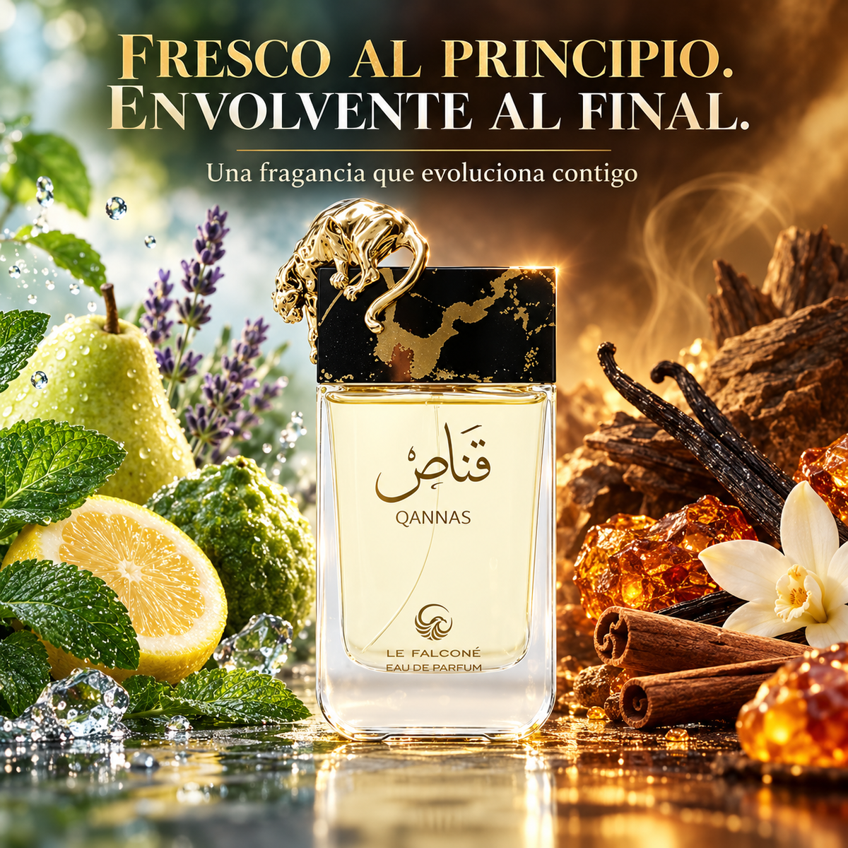 Le Falcone – Perfume para Hombre Qannas Fresco y Cálido 90 ml