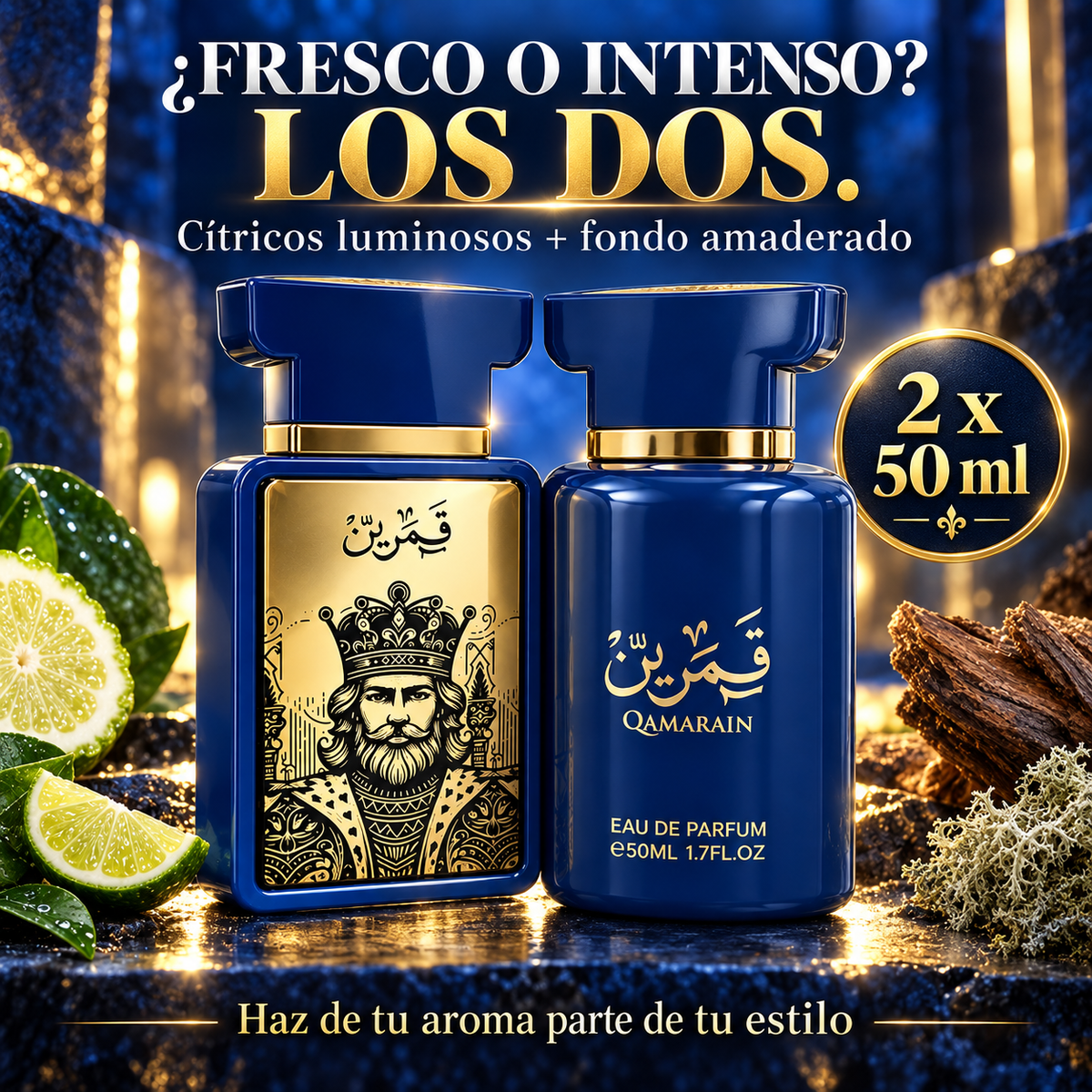 Amaran Exclusive – Eau de Parfum para Hombre Qamarain For Him 2 x 50 ml