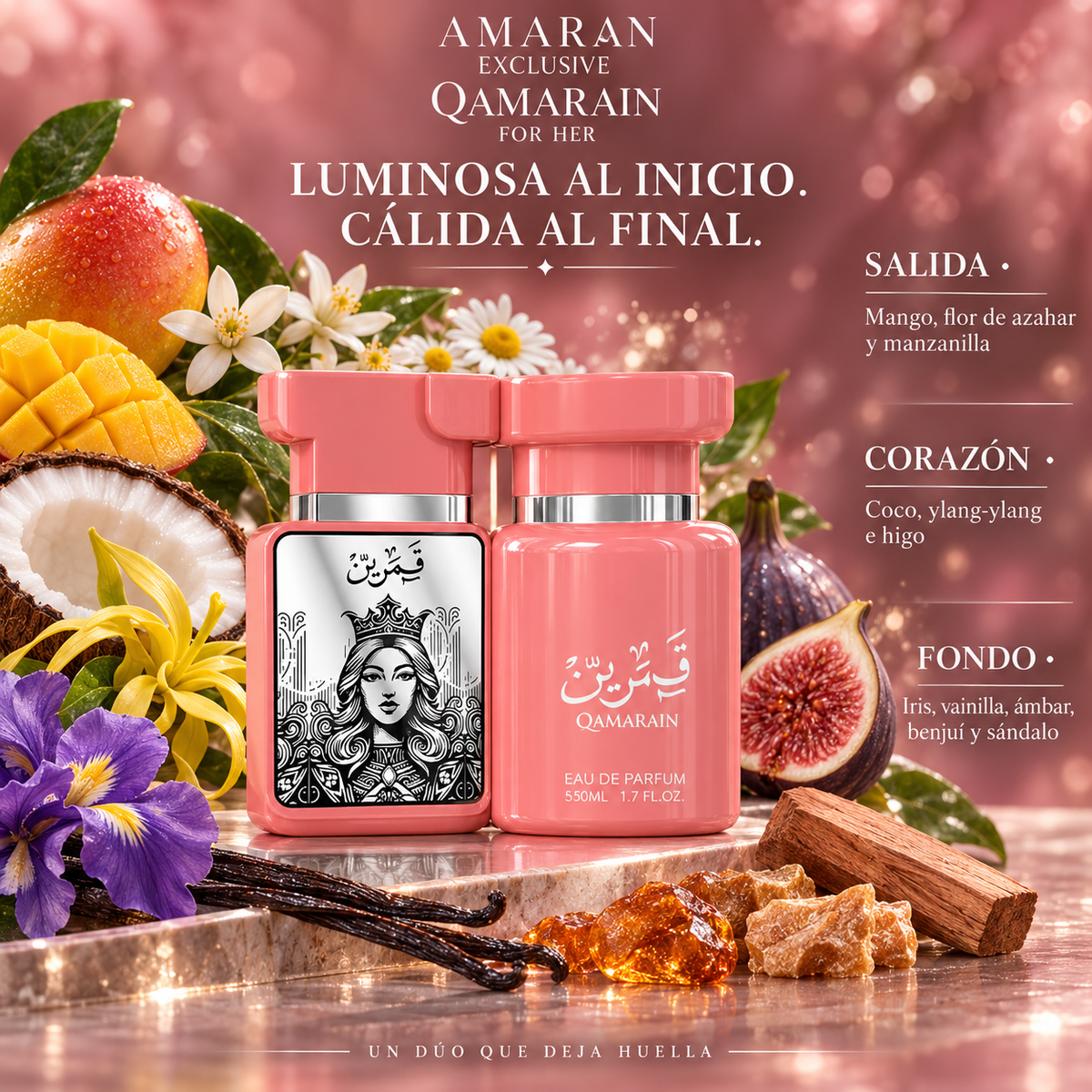 Amaran Exclusive – Perfume floral afrutado para mujer 2 x 50 ml