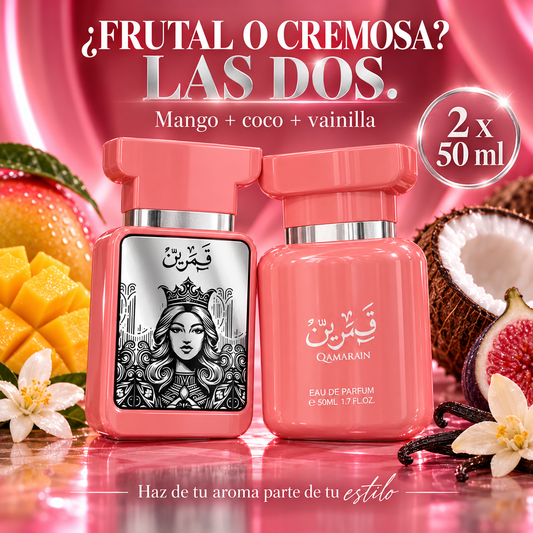 Amaran Exclusive – Perfume floral afrutado para mujer 2 x 50 ml
