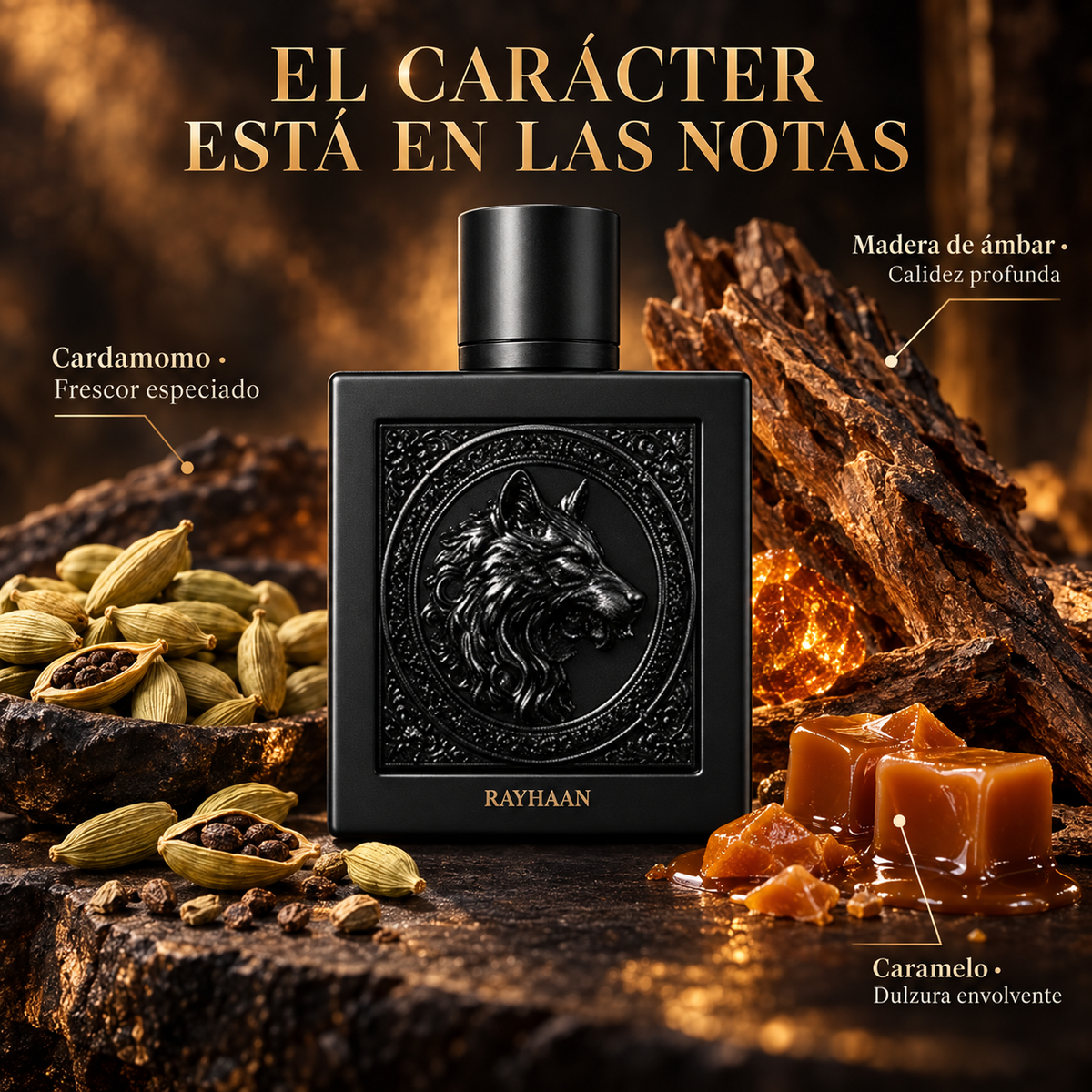Rayhaan – Perfume para Hombre Wolf EDP Amaderado Ambarino 100 ml