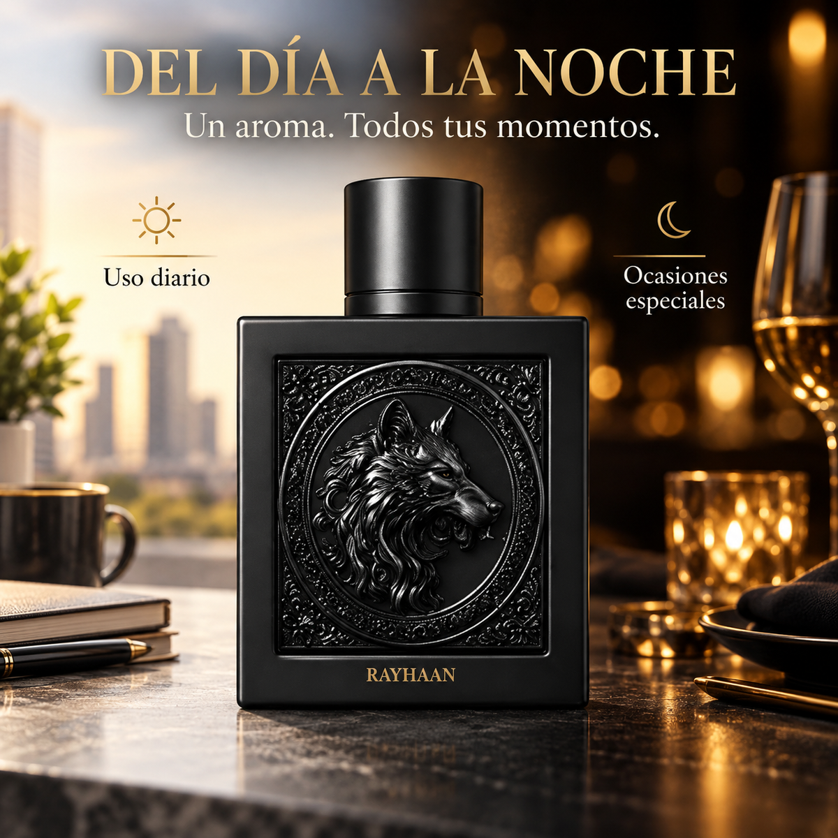 Rayhaan – Perfume para Hombre Wolf EDP Amaderado Ambarino 100 ml