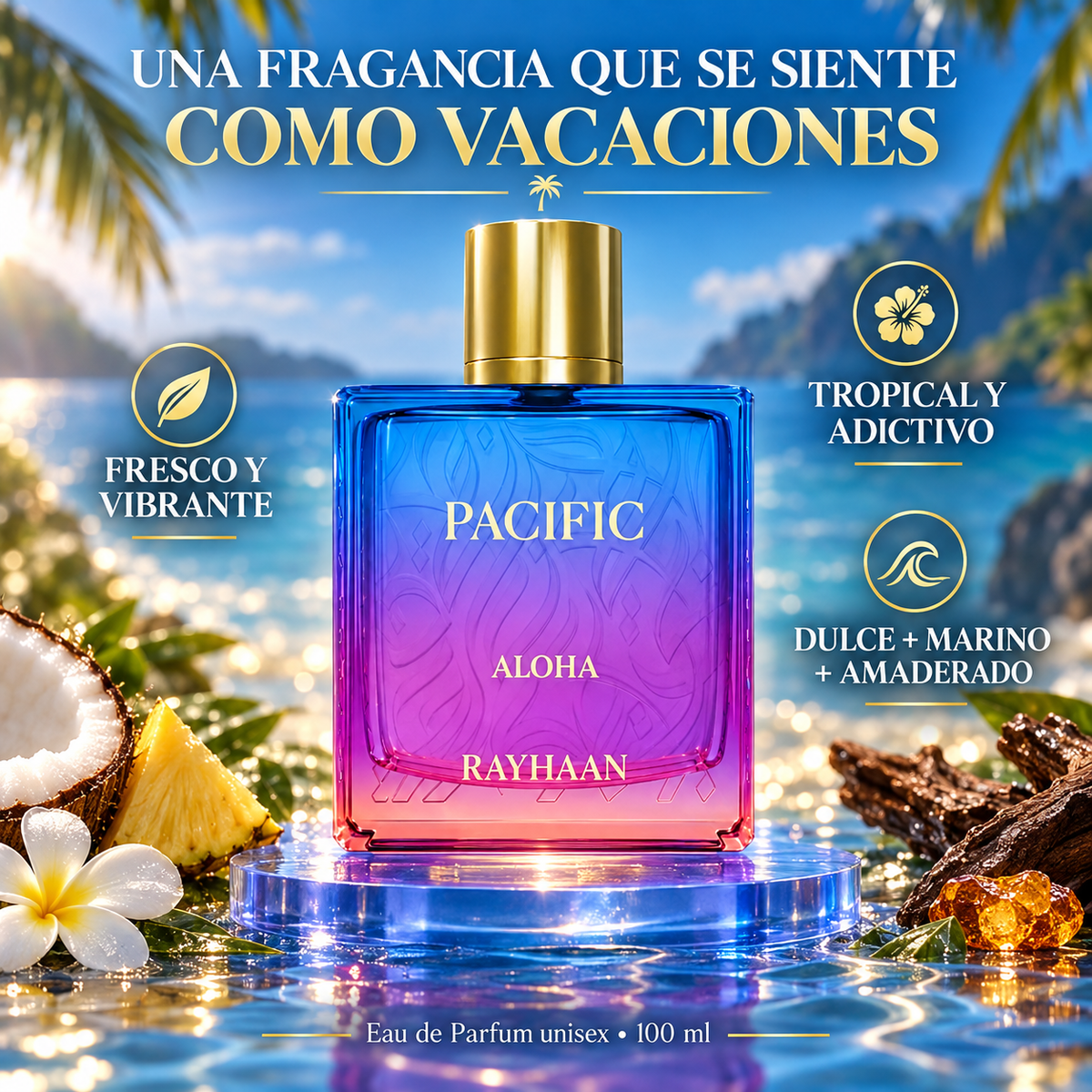 Rayhaan – Perfume Unisex Pacific Aloha EDP Tropical 100 ml