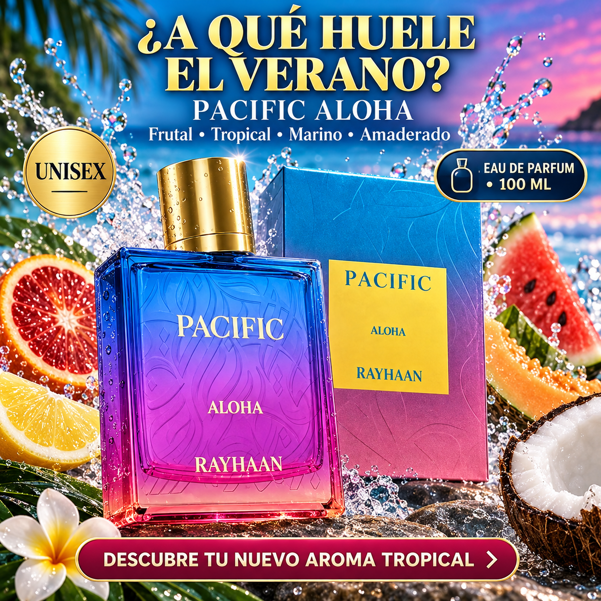 Rayhaan – Perfume Unisex Pacific Aloha EDP Tropical 100 ml