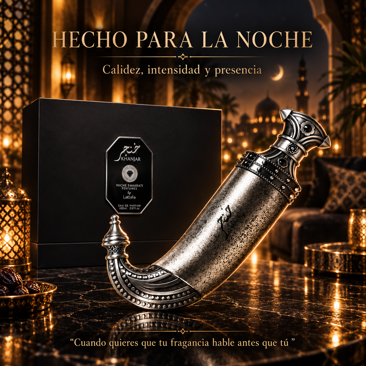 Lattafa – Perfume para Hombre Niche Emarati Khanjar EDP 85 ml