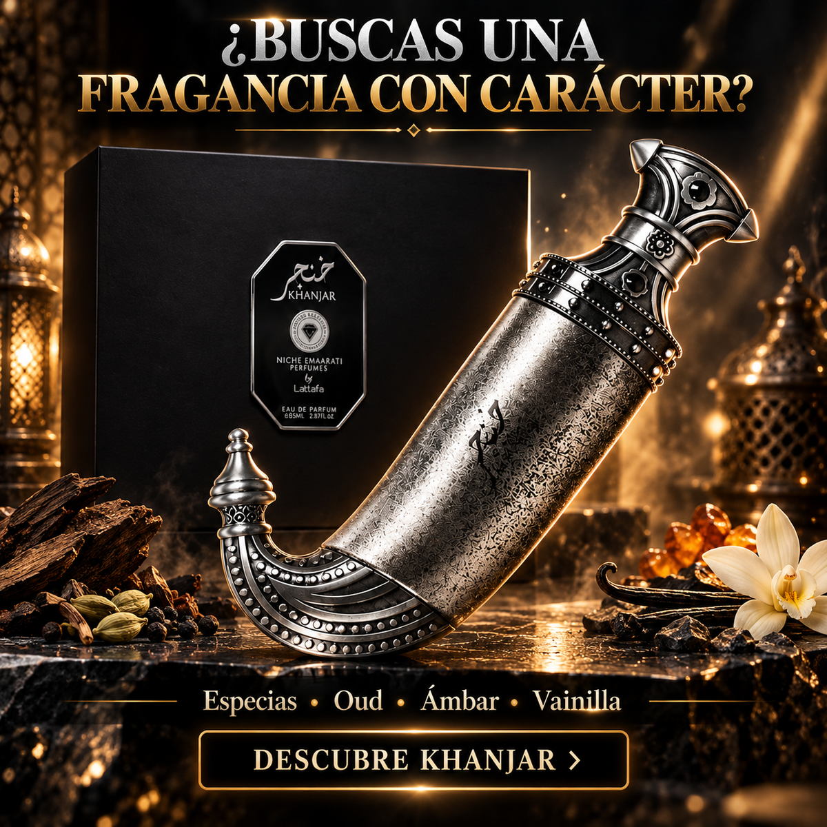 Lattafa – Perfume para Hombre Niche Emarati Khanjar EDP 85 ml