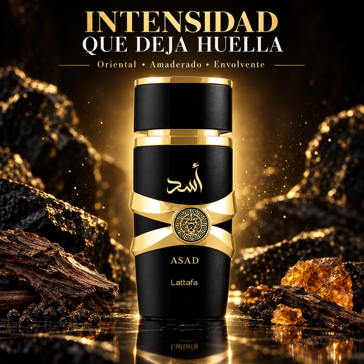 Lattafa – Perfume para Hombre Oriental Amaderado Asad 100 ml