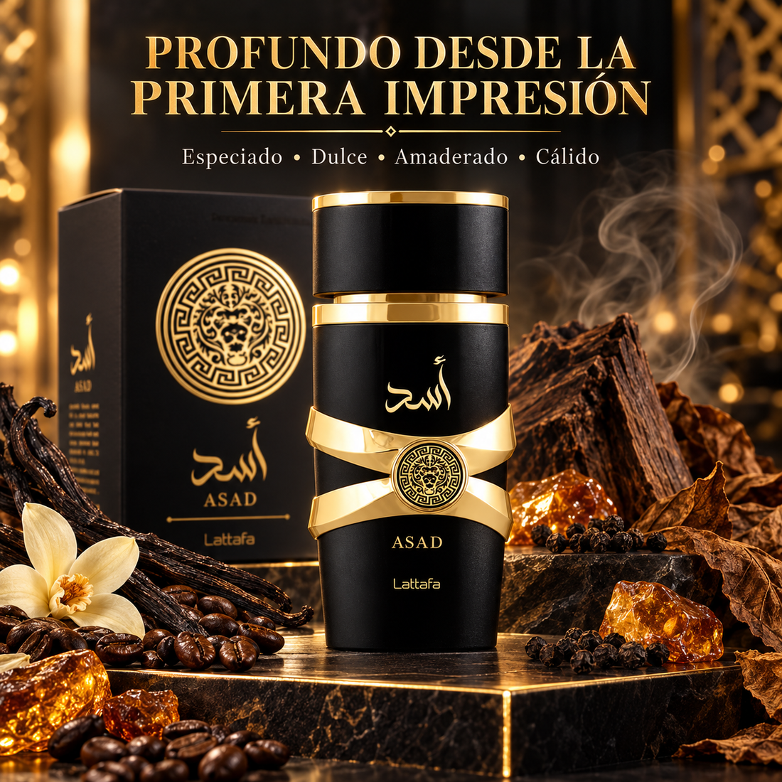 Lattafa – Perfume para Hombre Oriental Amaderado Asad 100 ml
