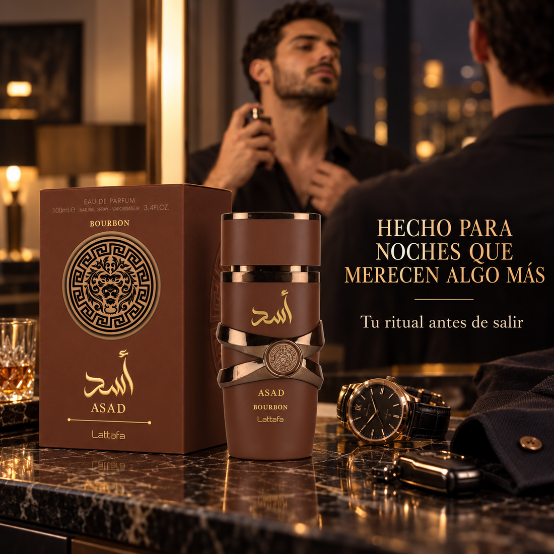 Lattafa – Perfume Oriental para Hombre Asad Bourbon 100 ml