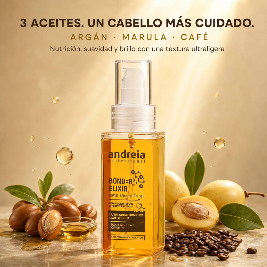 Andreia Professional – Elixir reparador para cabello dañado con brillo 50 ml