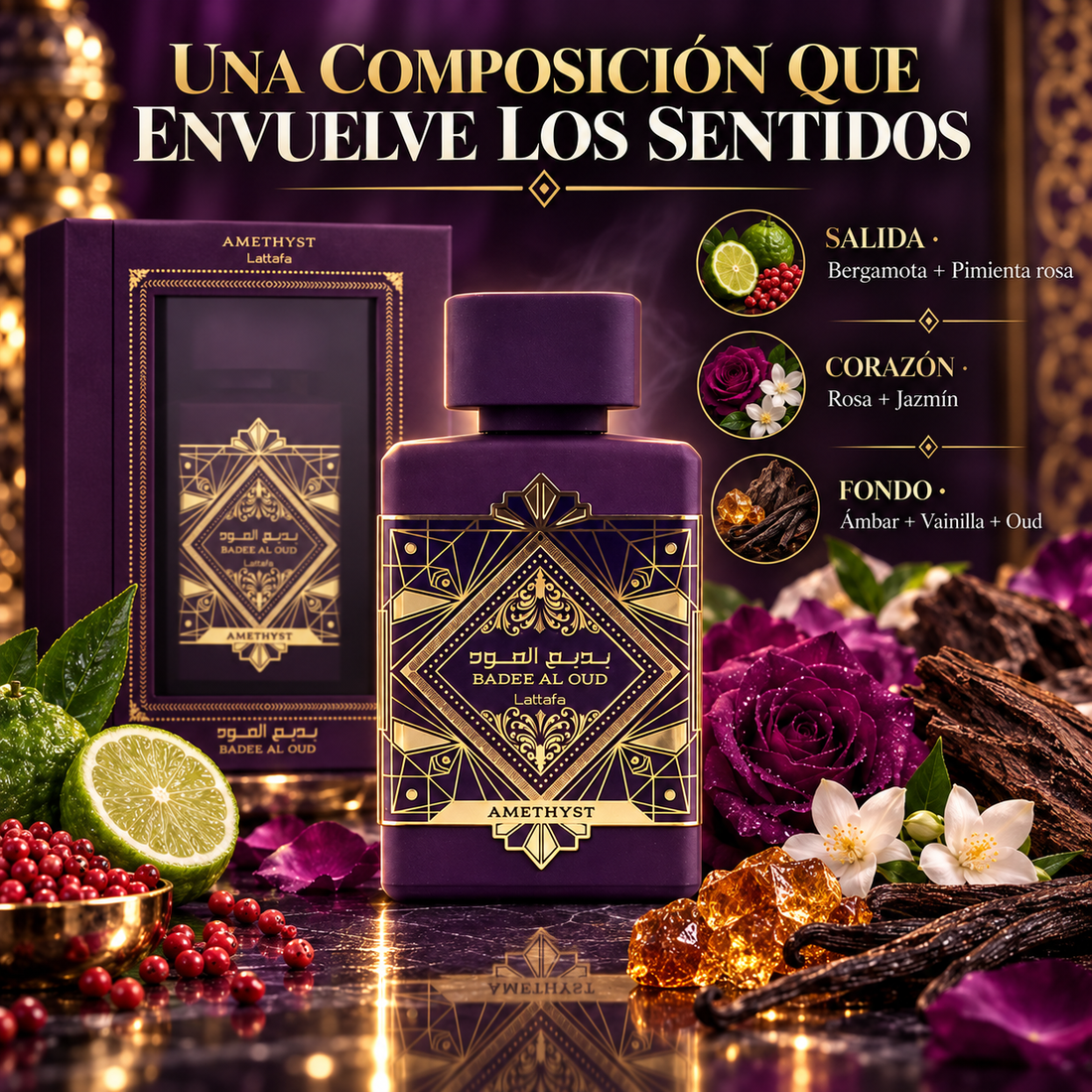 Lattafa – Perfume Unisex Oriental Badee Al Oud Amethyst 100 ml