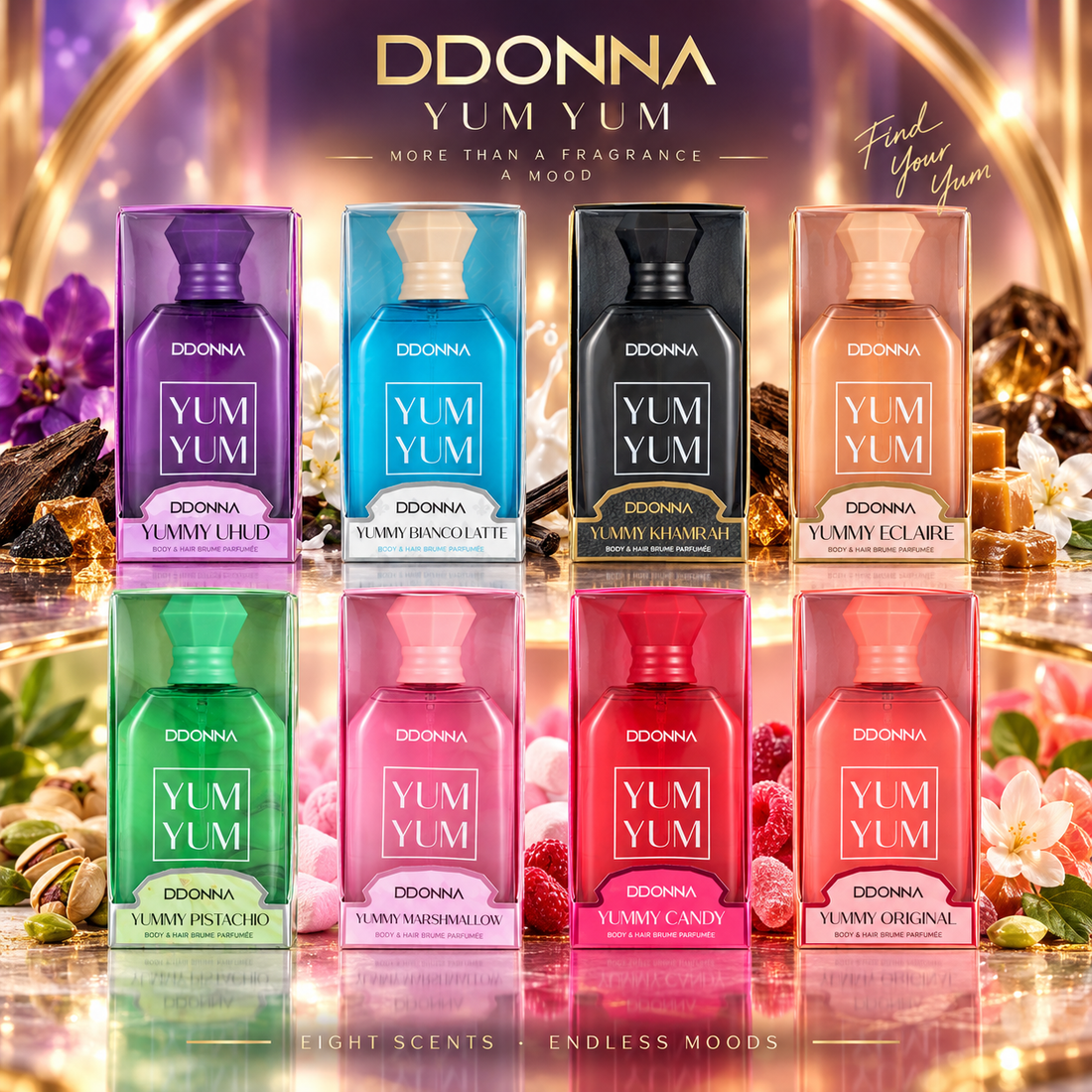 D'DONNA – Bruma Perfumada para Cuerpo y Cabello Yum Yum 250 ml