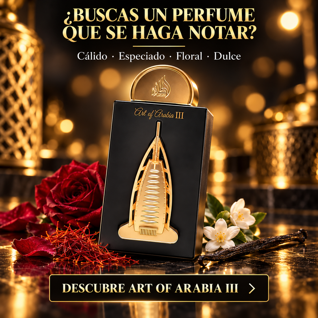 Lattafa – Perfume para Hombre Art Of Arabia III Floral Oriental 100 ml