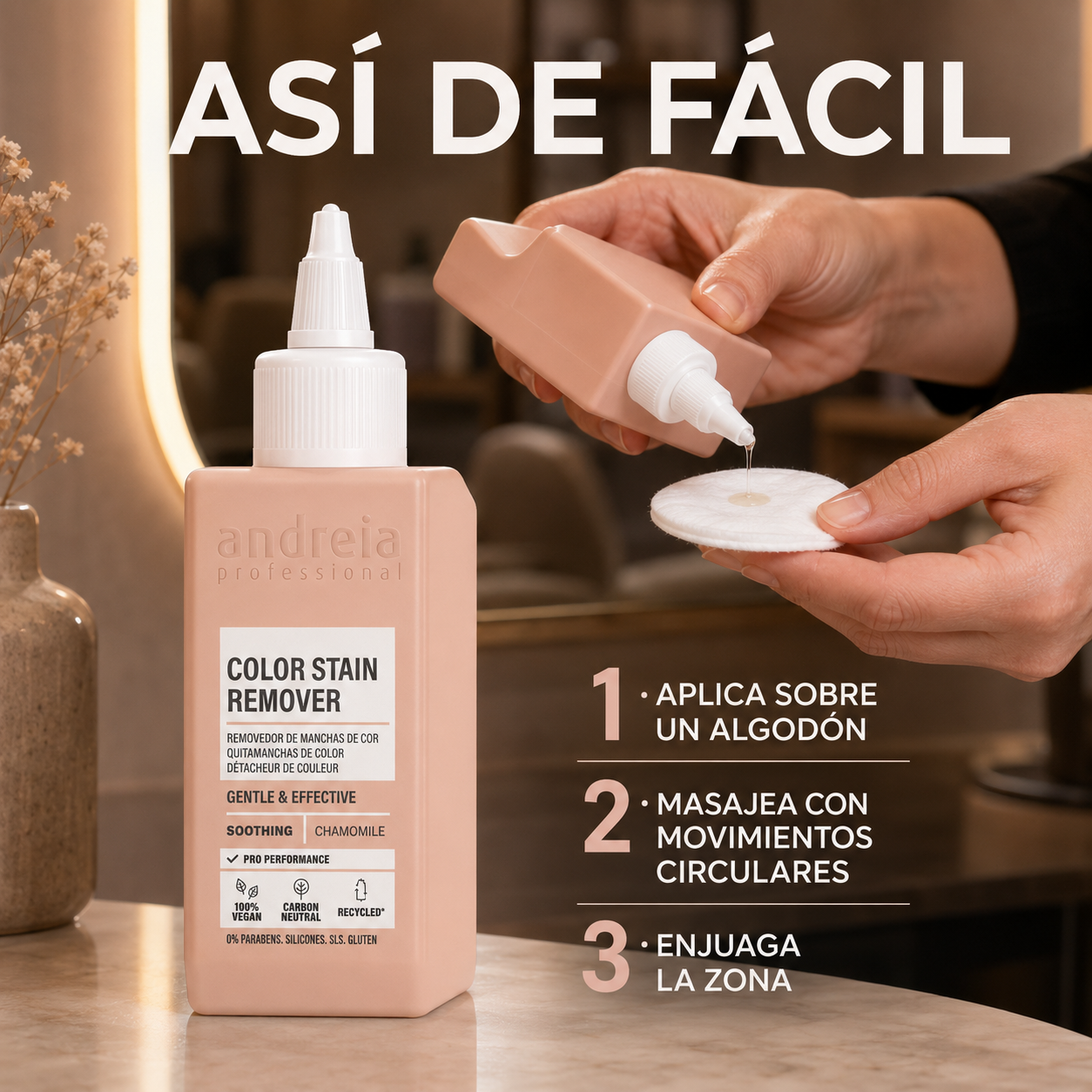 Andreia Professional – Quitamanchas de tinte suave para la piel 100 ml