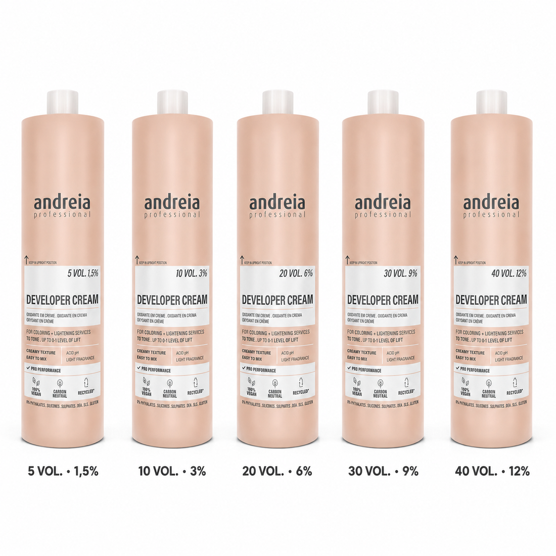Andreia Professional – Crema Reveladora para Coloración y Decoloración 150 ml / 1000 ml