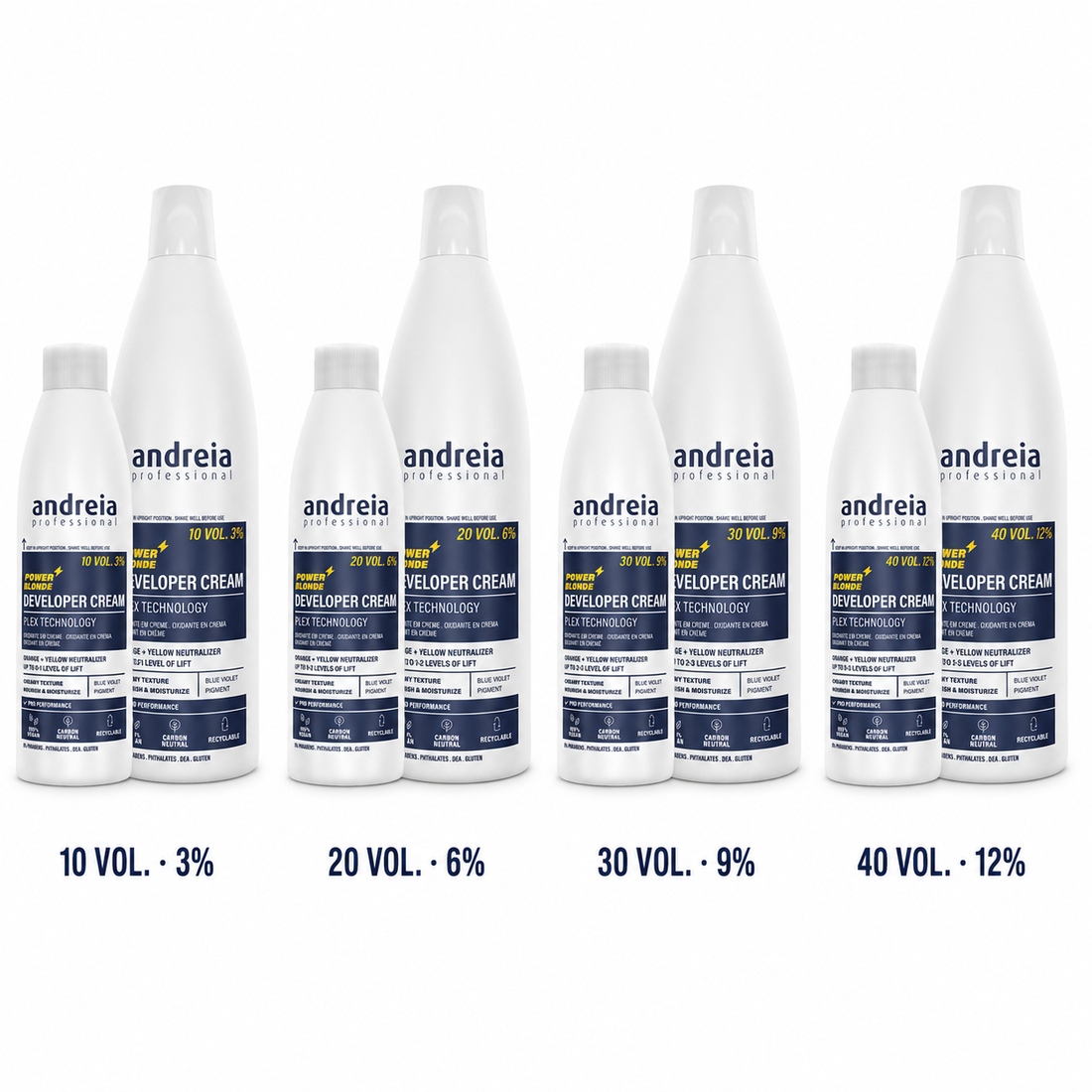 Andreia Professional – Crema Reveladora Power Blonde para Coloración y Decoloración 200/1000 ml