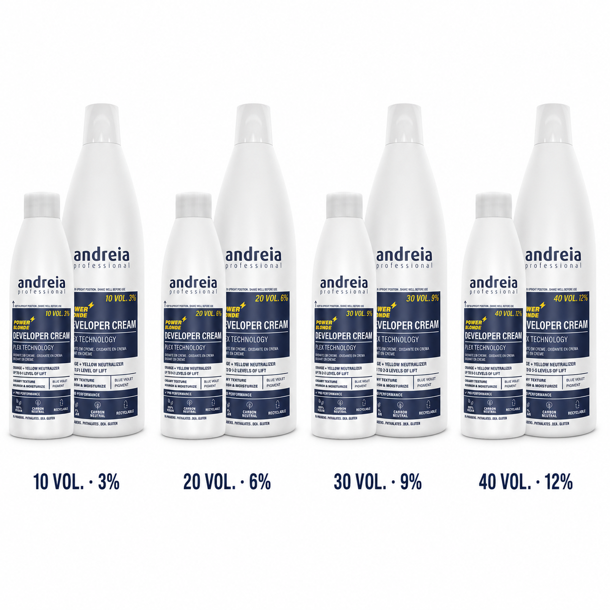 Andreia Professional – Crema Reveladora Power Blonde para Coloración y Decoloración 200/1000 ml