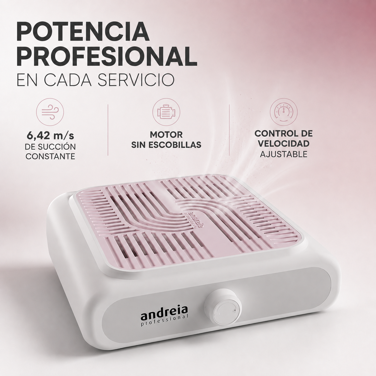 Andreia Professional – Aspirador Profesional de Uñas con Succión Regulable 1 Unidad