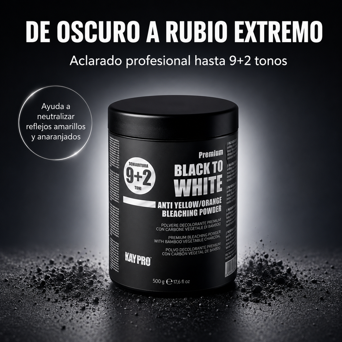Kaypro – Polvo decolorante para cabello antiamarillo y antinaranja 500 g