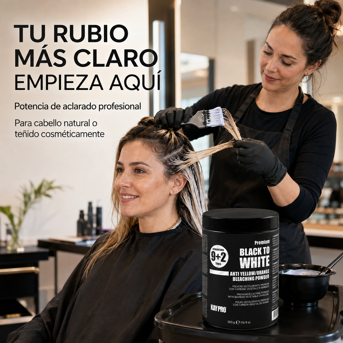 Kaypro – Polvo decolorante para cabello antiamarillo y antinaranja 500 g