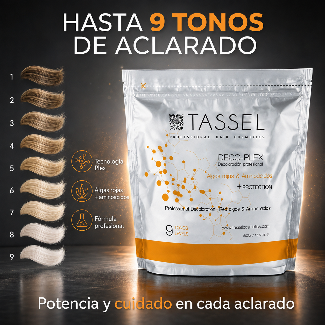 Tassel – Decoloración para Cabello hasta 9 Tonos 500 g