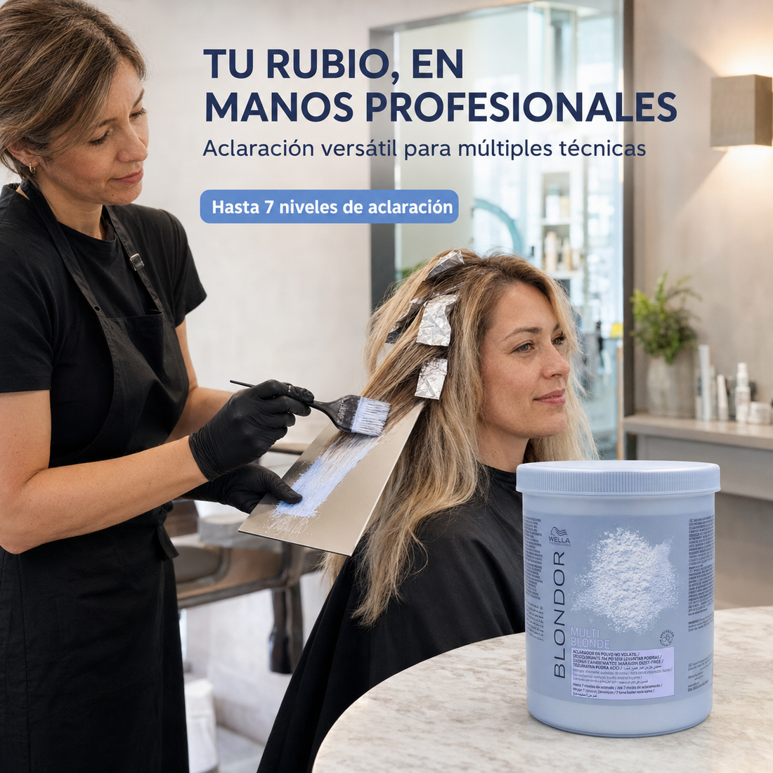 Wella – Decoloración capilar en polvo hasta 7 tonos 800 g