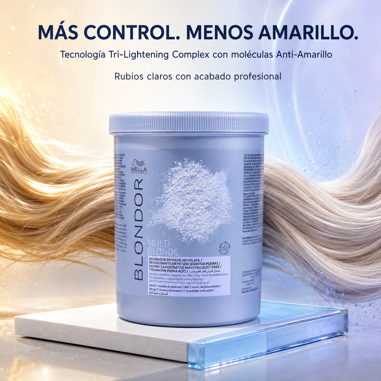 Wella – Decoloración capilar en polvo hasta 7 tonos 800 g