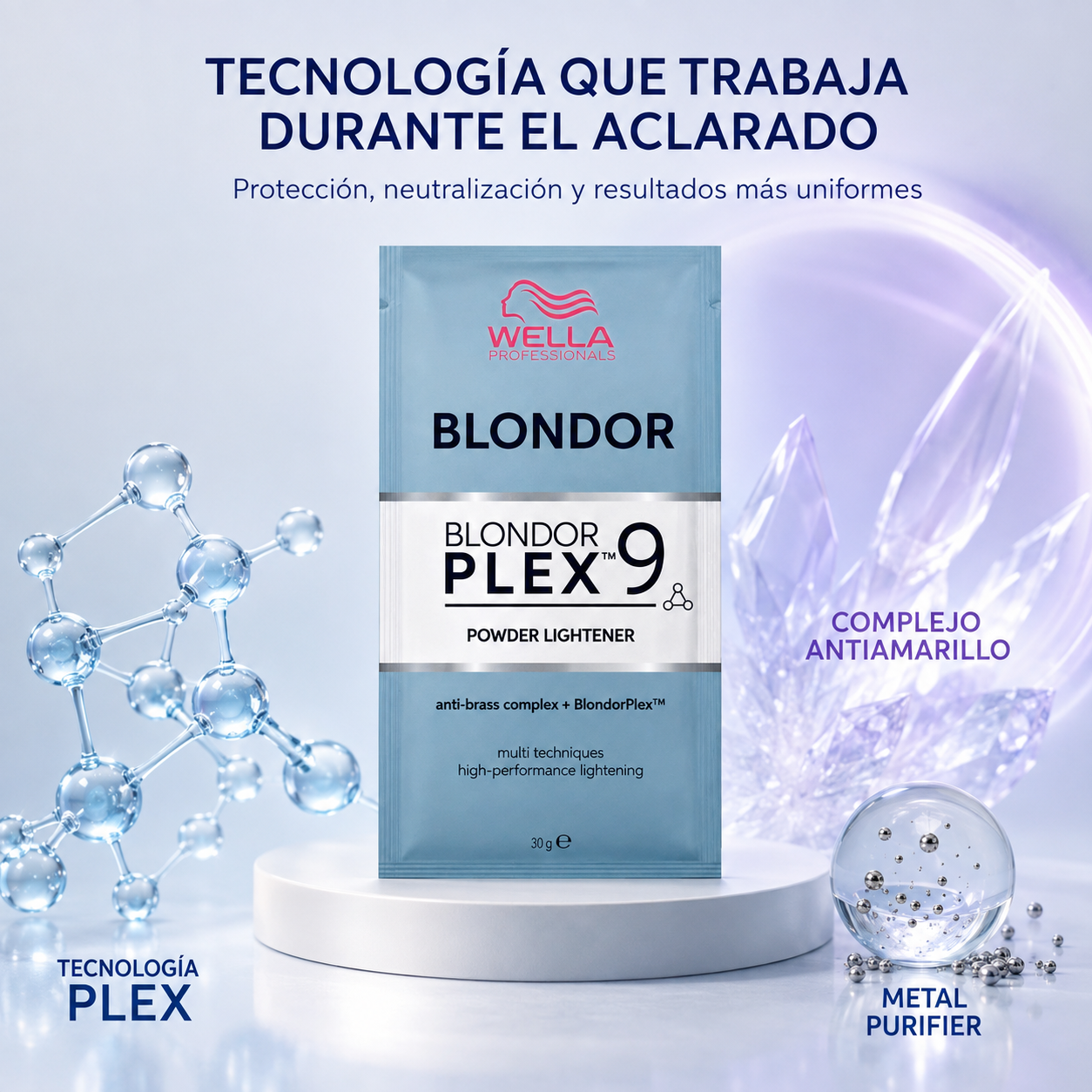 Wella Professionals – Decolorante Profesional BlondorPlex hasta 9 Tonos 30 g