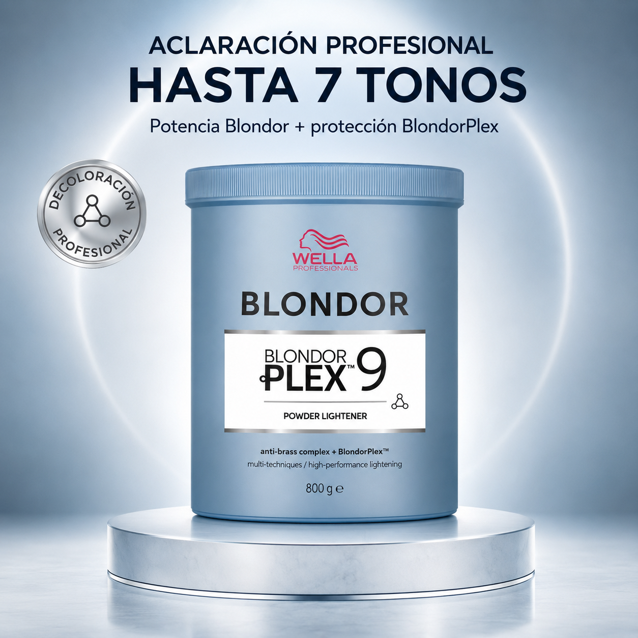 Wella – Polvo Decolorante BlondorPlex para Aclarar hasta 7 Tonos 800g