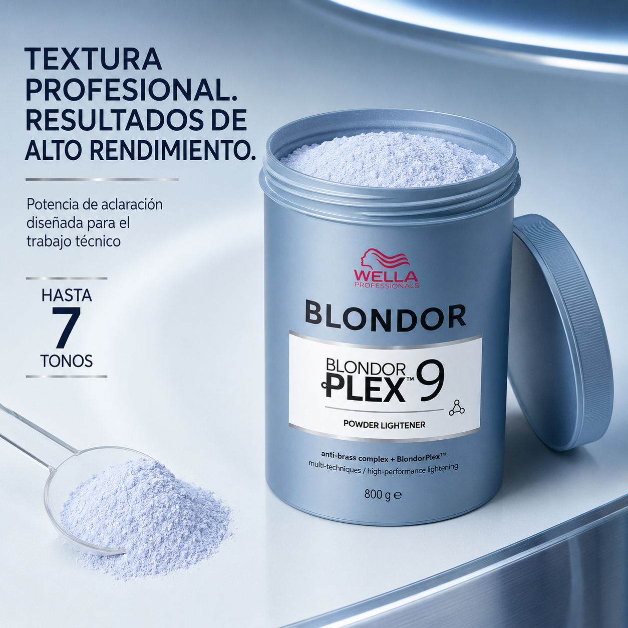 Wella – Polvo Decolorante BlondorPlex para Aclarar hasta 7 Tonos 800g