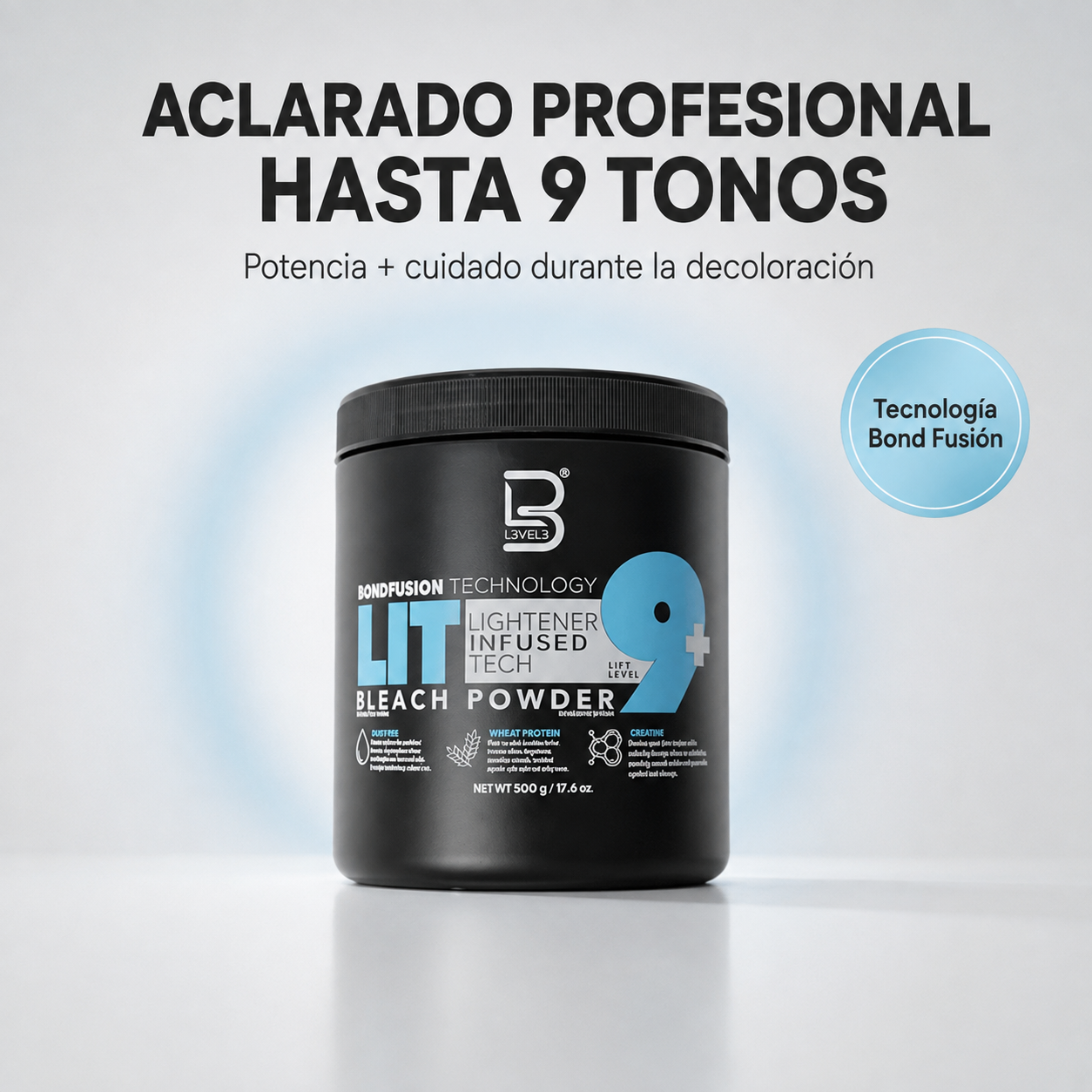 L3VEL – Decolorante en Polvo hasta 9 Tonos 500 g