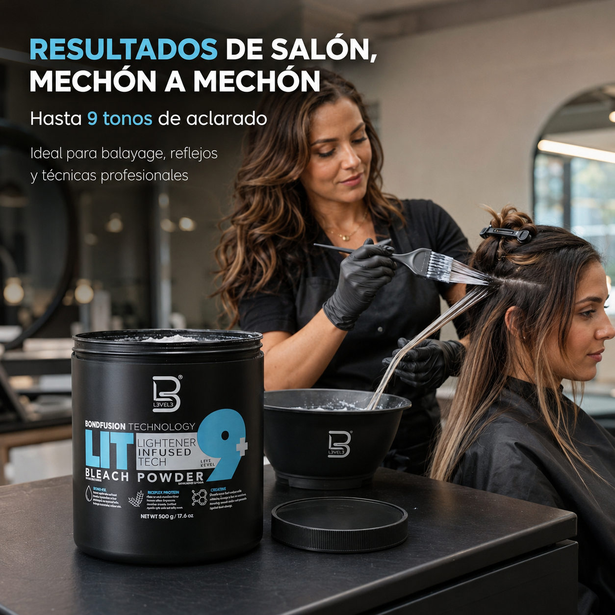 L3VEL – Decolorante en Polvo hasta 9 Tonos 500 g