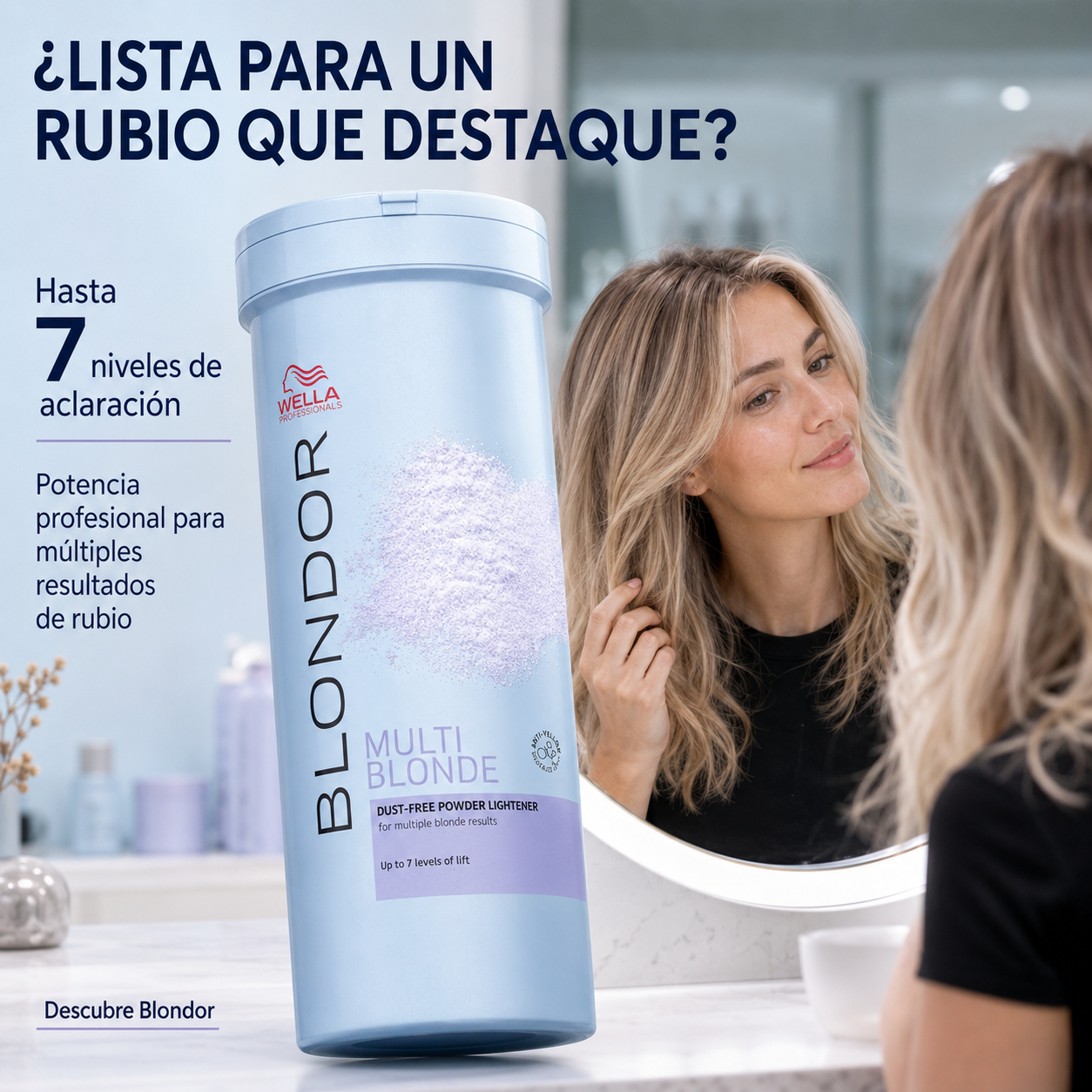 Wella – Polvo decolorante para cabello hasta 7 niveles 400 g