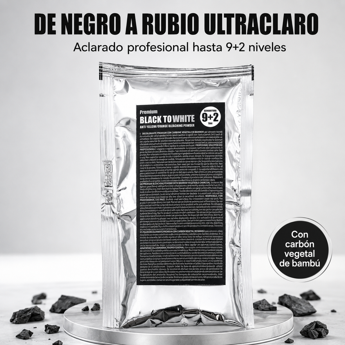 KayPro – Polvo Decolorante para Cabello Black To White hasta 11 Niveles 50 g