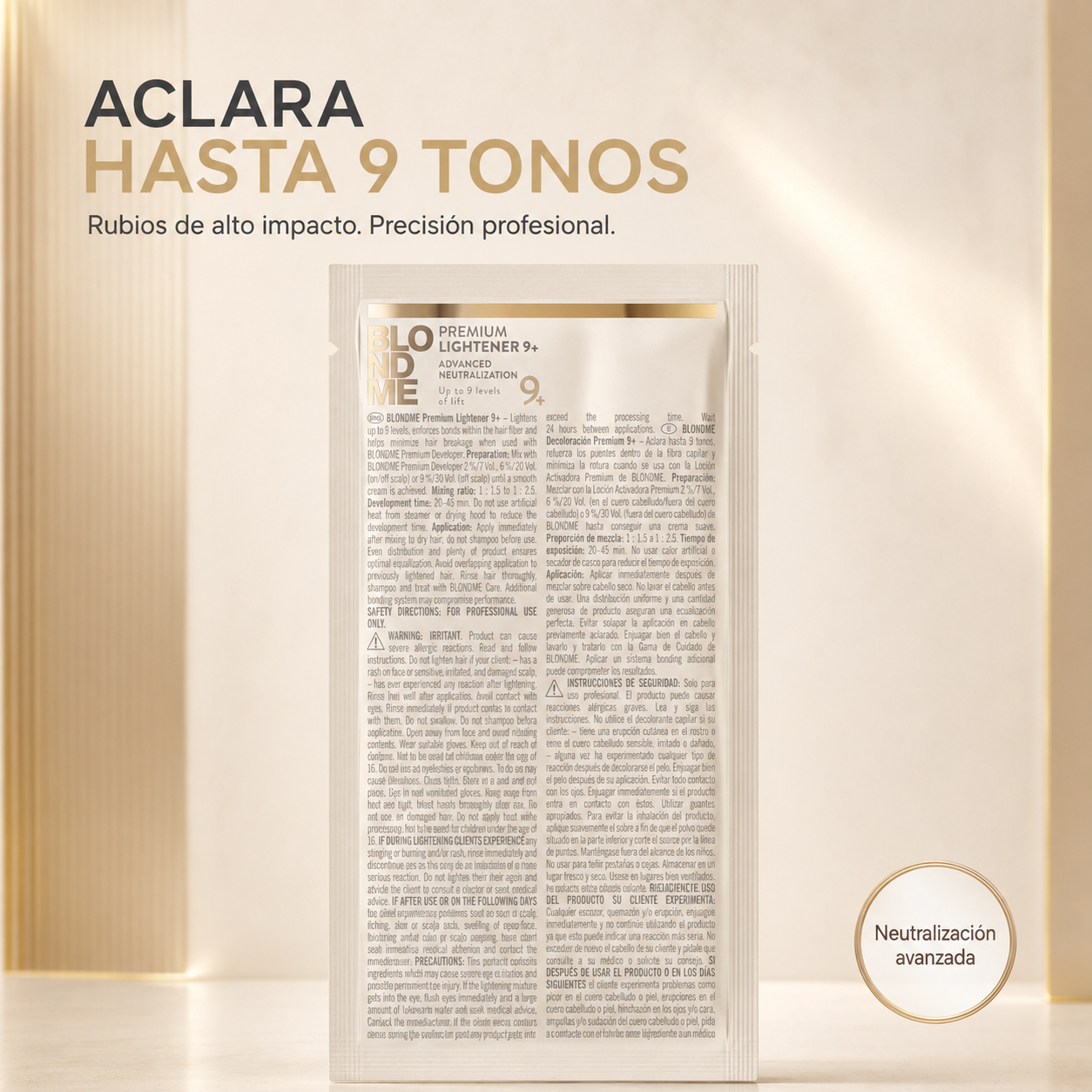 Schwarzkopf – Blondme Decolorante para Cabello hasta 9 Tonos 30 g