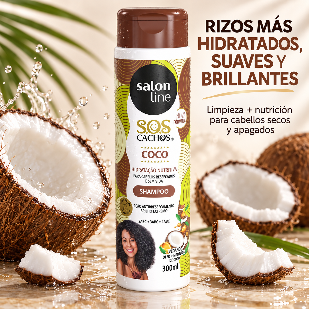 Salon Line – Champú para Cabello Rizado con Hidratación Nutritiva 300ml