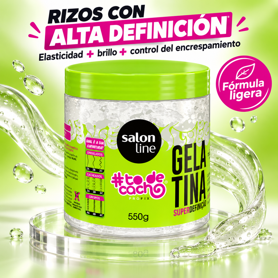 Salon Line – Gelatina para Cabello Rizado de Alta Definición 550 g