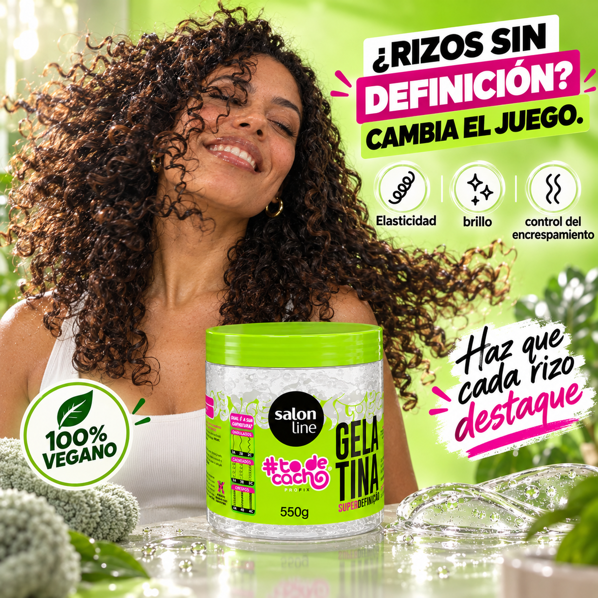 Salon Line – Gelatina para Cabello Rizado de Alta Definición 550 g
