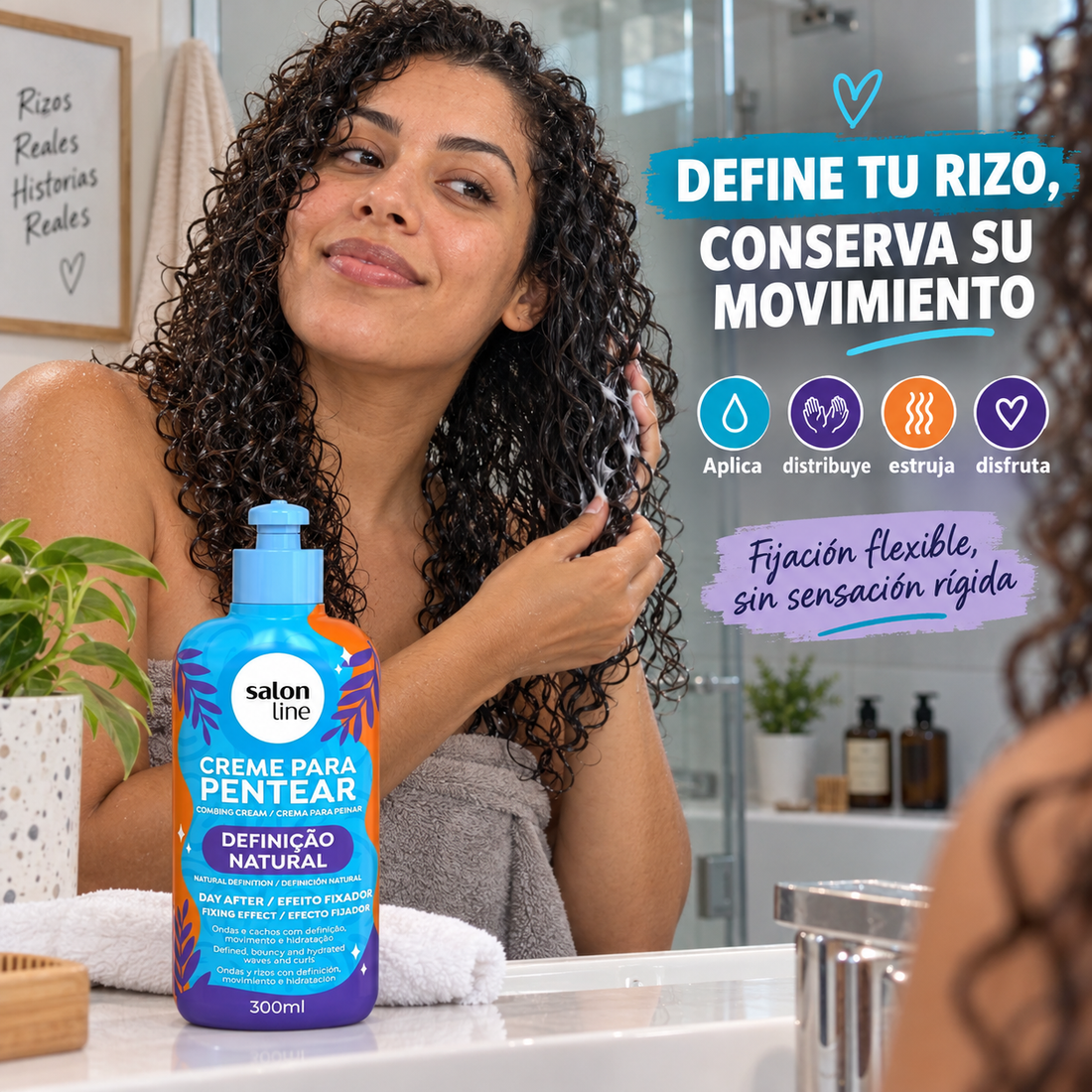 Salon Line – Crema para Peinar Cabello Rizado con Definición Natural 300ml