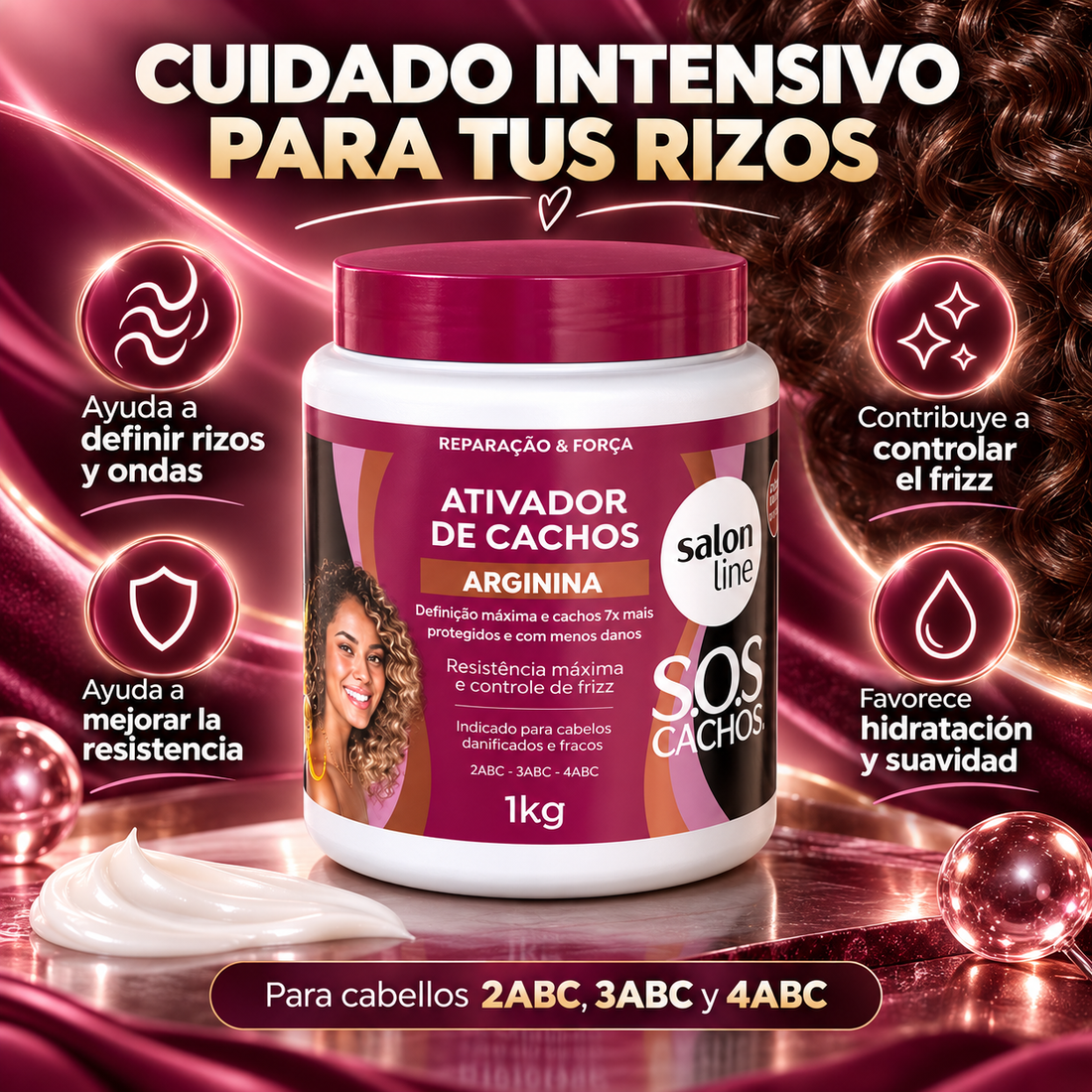 Salon Line – Activador de rizos con definición y control del frizz 1 kg