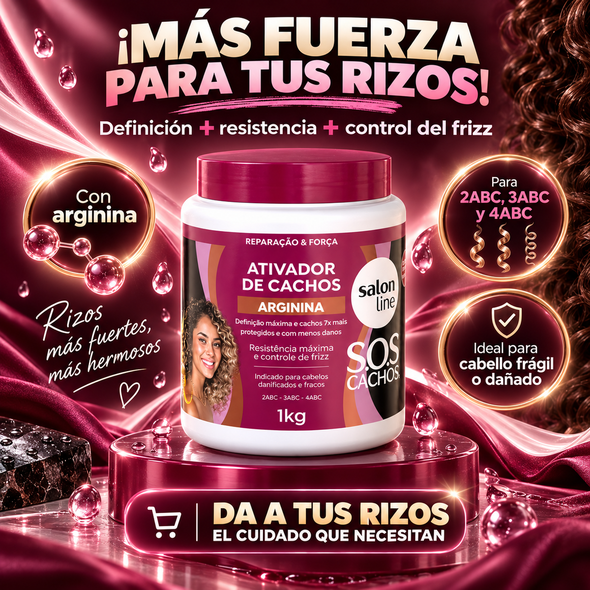 Salon Line – Activador de rizos con definición y control del frizz 1 kg