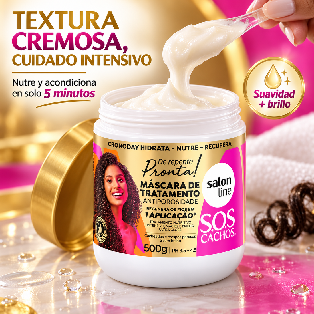 Salon Line – Mascarilla reparadora para cabello rizado y poroso 500 g