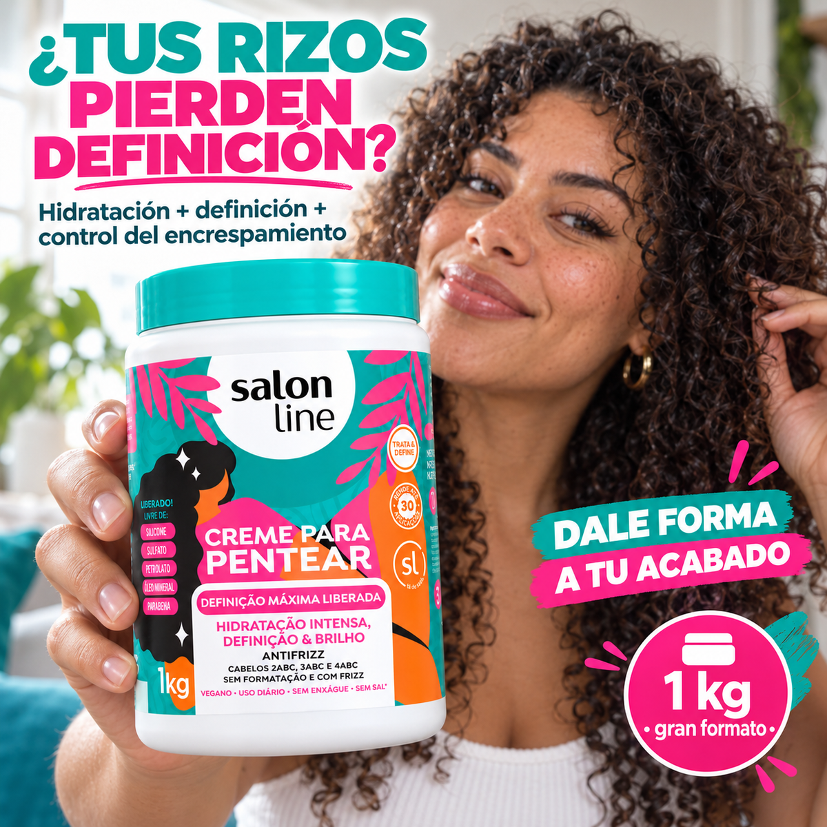 Salon Line – Crema de peinar para rizos con definición y brillo 1 kg